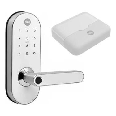 Imagem de Fechadura Eletronica Biométrica Digital Externo Para Porta Segurança P