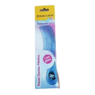 Imagem de Pente Dentes Médios C/ Glitter Coleção Encantados MARCO BONI, Azul