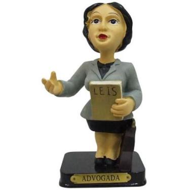 Imagem de Boneco Profissional Advogada Miniatura Decoração 14cm - Zona Livre