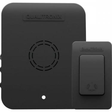 Imagem de Campainha Sem Fio Qualitronix Pilha/Tomada 52 Toques Preta Qc1P - RCD