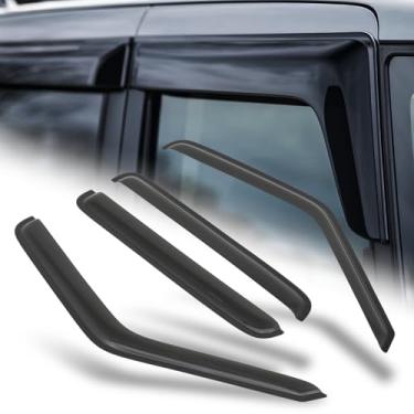 Imagem de M-AUTO Viseiras de janela protetores de chuva compatíveis com 01-04 Chevy S10, 01-04 GMC Sonoma, protetores de chuva com fita, 4 peças