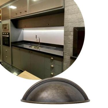 Imagem de Kit 4 Puxadores Concha Puxadores armário cozinha Puxador de gaveta - T