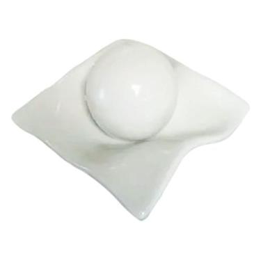 Imagem de Centro de Mesa Fruteira 1 Esfera em Cerâmica Decor - Branca - Retrofen