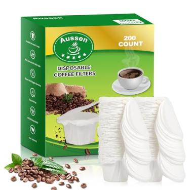 Imagem de Aussen Filtros de papel de café descartáveis para substituição do filtro Kerig serve para todas as marcas de filtro de porção única Keurig, compatível com cápsulas de dose única reutilizáveis,