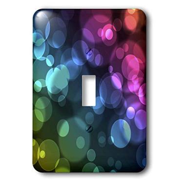 Imagem de 3dRose lsp_49040_1 Círculos de luz abstrata Aproveite este design gráfico colorido abstrato de interruptor único de luz Boken