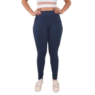 Imagem de Calça Jogger Feminina Cintura Alta Elastano Envio Imediato Malha Crepe