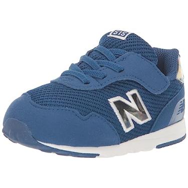 Imagem de New Balance Tênis infantil 515 V1 New-b Hook and Loop, Azul Atlântico Azul/Branco, 2 Infant