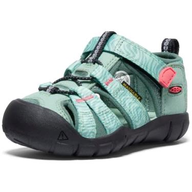 Imagem de KEEN Sandálias infantis unissex Seacamp II CNX, Verde granito/caiena, 13 Little Kid