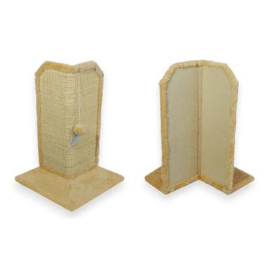 Imagem de Arranhador Gato Proteção Canto de Sofás Base Externo Brinquedo Bolinha