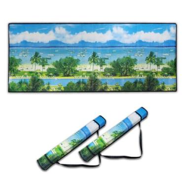 Imagem de 2 Esteira de Praia Térmica Estampada 170x70 Tapete Alumínio Dobrável c