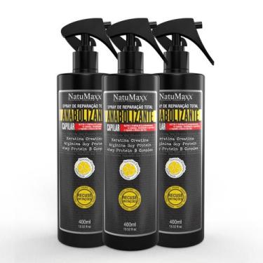 Imagem de Kit 3 Spray de Reparação Total Anabolizante Capilar Natumaxx 400ml
