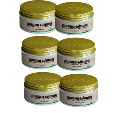 Imagem de Kit 6 Pomada Modeladora Cabelo Macholandia Efeito Seco 86g - Macho Lân