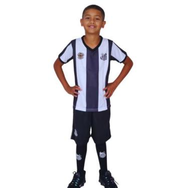 Imagem de Uniforme Infantil Santos Kit 3 Peças Oficial - Revedor, Tam 3