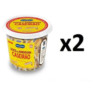 Imagem de 2 Potes Doce de Amendoim Caseirão c/ 20un 900gr Santa Helena