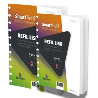 Imagem de Kit 2 Refil Liso Para Caderno Inteligente - 120 Folhas - 11 Discos - S