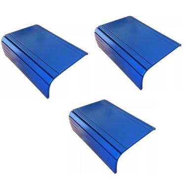 Imagem de Kit 03 un Esteiras Suporte Reta Flexivel P/ Braço Sofá Azul Bic - MA S