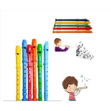 Imagem de Kit 10 Flauta Doce Infantil Brinquedo Prenda Atacado Revenda - outro