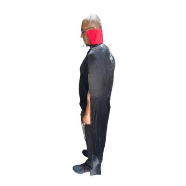 Imagem de Capa De Vampiro Drácula Halloween Adulto Com Gola Vermelha - Genérica