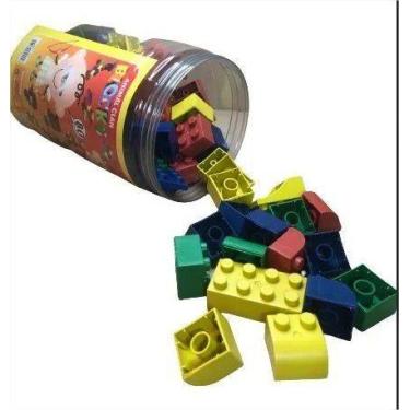 Imagem de Bloco de Montar 80 Pecas Blocks Simples - EverGreen