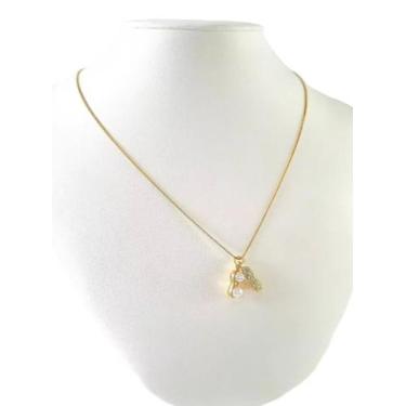 Imagem de Cordão Feminino 1mm Amendoim Cravejado - Banhado a Ouro 18k - ToJoia18