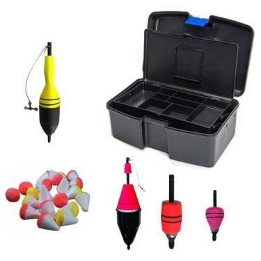 Imagem de Kit Pesqueiro Boia Cevadeira Robalo Espertinha  e Maleta - Summer