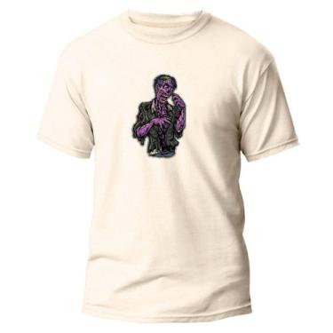 Imagem de  Camiseta Basica Algodão Premium Estampa Digital Zombie Roxo - Pavesi,