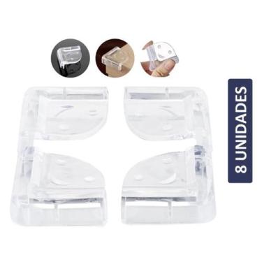 Imagem de Protetor Canto Alto Bebê Quina Mesa Cantoneira Cuidado 8 unidades - Cl