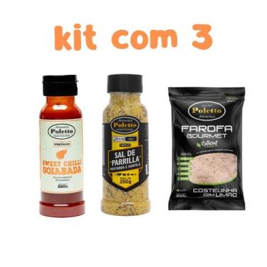 Imagem de Kit 3 un Goiabada Sal Mostarda Farofa Costelinha com Limão - Poletto
