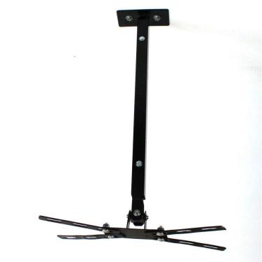 Imagem de Suporte P/ Projetor Preto Universal 3 ou 4 Furos Ajustável Data Show Todas marcas e modelos até 30Kg