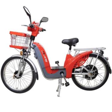 Imagem de Bicicleta Elétrica E-Maxx Duos 800W Entrada USB Alarme e Seta cor Verm