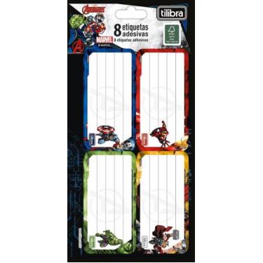 Imagem de Etiqueta Escolar Adesiva Avengers Tilibra, Unico