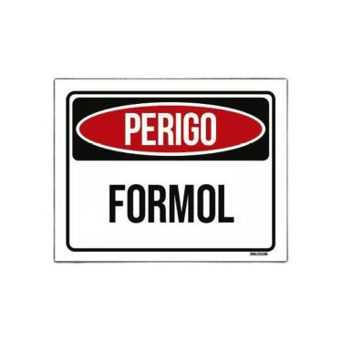 Imagem de Placa Sinalização Perigo Formol 18X23