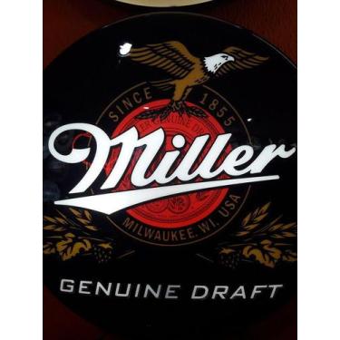 Imagem de Quadro Luminoso Decorativo Cerveja Miller Led Bivolt p/ Bar Boteco Chu