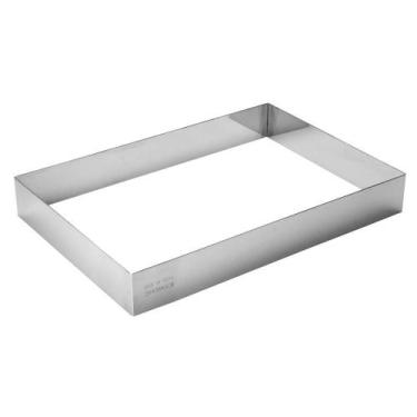 Imagem de Molde Cortador Retangular 30x20x5 de Aço Inox para Receitas Culinarias