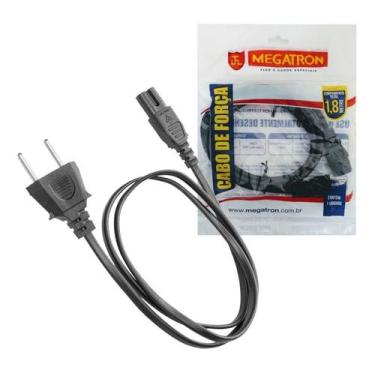 Imagem de Cabo De Força Energia Fonte Pc 1,8m 10a 2 Pinos Megatron 