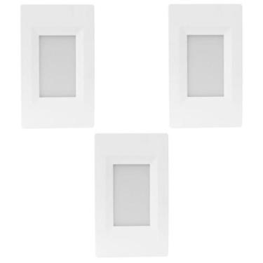 Imagem de Kit 3 Balizador Embutir Led 4x2 Branco Frio 6500k 2w Escada