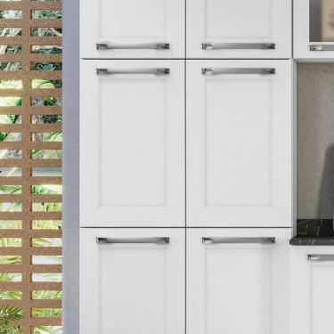 Imagem de Paneleiro Duplo 6 Portas em Aço 180x70x28cm Branco Neve