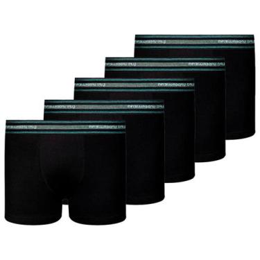Imagem de Kit 5 Cueca Boxer Box Lupo Infantil Kids Algodão Original, Preto, G