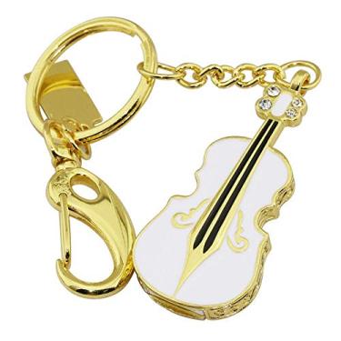 Imagem de 128 GB Guitarra Branca Modelo USB Flash Drive USB Disco USB Stick Cartão Flash Pen Drive USB Stick Flash Disk Cartão de Memória U Disk