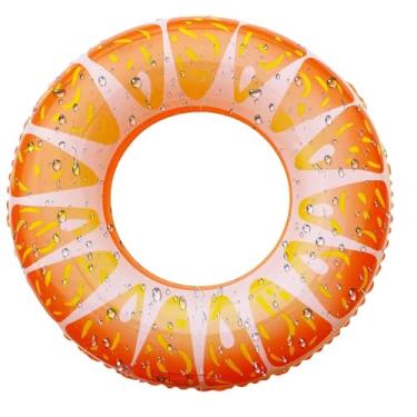 Imagem de Flutuadores de frutas para piscina, flutuador de piscina de melancia, Anéis de natação de frutas, jangada com tubo de natação laranja limão melancia kiwi, Brinquedos de festa de verão para piscina por