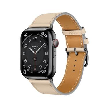 Imagem de DONEGANI Pulseira de couro LB1 para Apple Watch feminino e masculino Se Ultra 2 de 40 mm, 44 mm, 46 mm, 42 mm, 45 mm, 41 mm, 38 mm, 49 mm, séries 10, 9, 8, 7, 6, 5, 4 e 3, 3