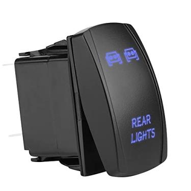 Imagem de Interruptor de Luxo Indicador LED de Design PSPT Com Luz Azul, Feito de Plástico ABS, para Barra de Luz LED, Luzes de Trabalho, Faróis de Neblina e Faróis, Com 5 Pinos 20A/12V e