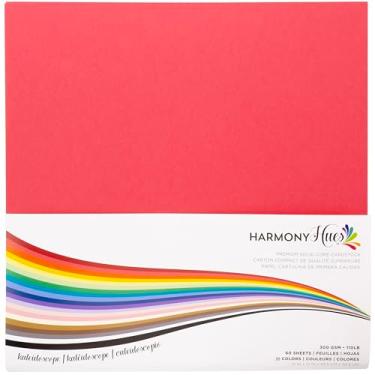 Imagem de Pacote de papel cartolina de 30 x 30 kg - cartolina de 50 kg para artesanato, fabricação de cartões, álbuns de recortes - 60 folhas pesadas de cores sortidas - dupla face, núcleo sólido, 300 g/m2,