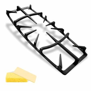 Imagem de zcafmfzf Substituição de grelha de fogão a gás A00263801 atualizada para Kenmore/Frigidaire, grades de substituição de ferro fundido esmaltado para fogão a gás, peças de fogão a gás mais fortes e