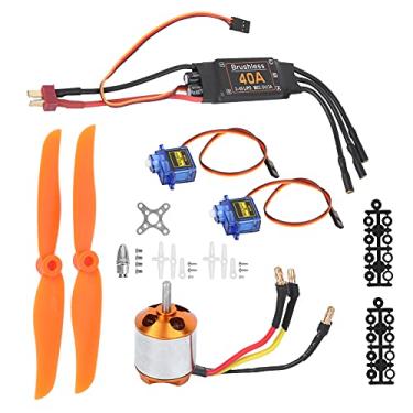Imagem de 40A ESC, Calibração do Acelerador do Motor Sem Escova A2217 2300KV RC (Motor A2217 2300KV + 40A ESC SG90 + 9G micro servo)
