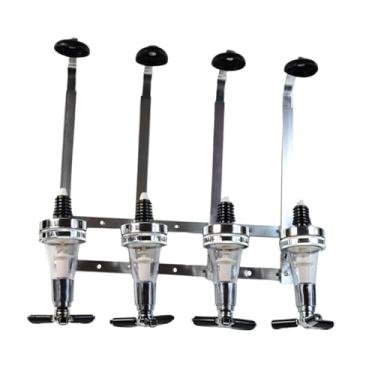 Imagem de IEUDNS 4 Garrafa Dispenser Licor, parede montado álcool Dispenser, Primavera Carregado Upside Down Vinho Cerveja Espírito Drink Dispenser