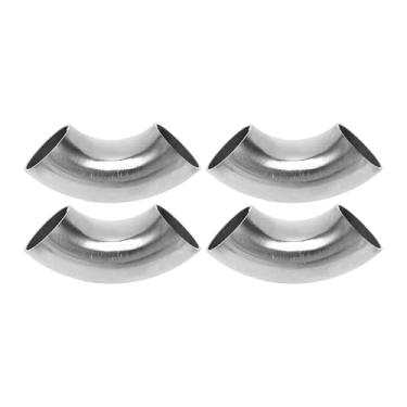 Imagem de Motoforti 4 peças 90 graus curva mandril cotovelo carro modificado tubo de escape tubulação 2.5 cm espessura OD 1,2 mm/18GA 25x75x1,2 mm 201 aço inoxidável 201 4 peças