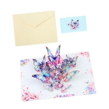 Imagem de Cartão de Visita Do Dia Das Mães, Escultura de Papel, Peça Central de Mesa, Buquê de Flores Elegante, Cartão -up para Aniversário, Azul