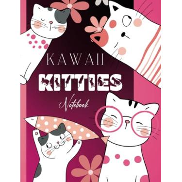 Imagem de Kawaii Kitties Notebook: Kawaii Kitties Notebook For Kids with 120 Blank white large pages, Nice Kitties Drawing Book For Girls of age 4-12, Perfect size 8.5×11” with Matte finish Cover