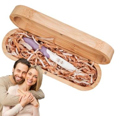 Imagem de Caixa de lembrança de teste de gravidez,Caixa de anúncio de teste de gravidez | Caixa de para anúncio de teste de gravidez,Estojo organizador para lembrança de gravidez decorada com ráfia para brincos